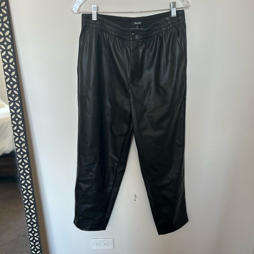 Madewell Faux Leather Joggers
